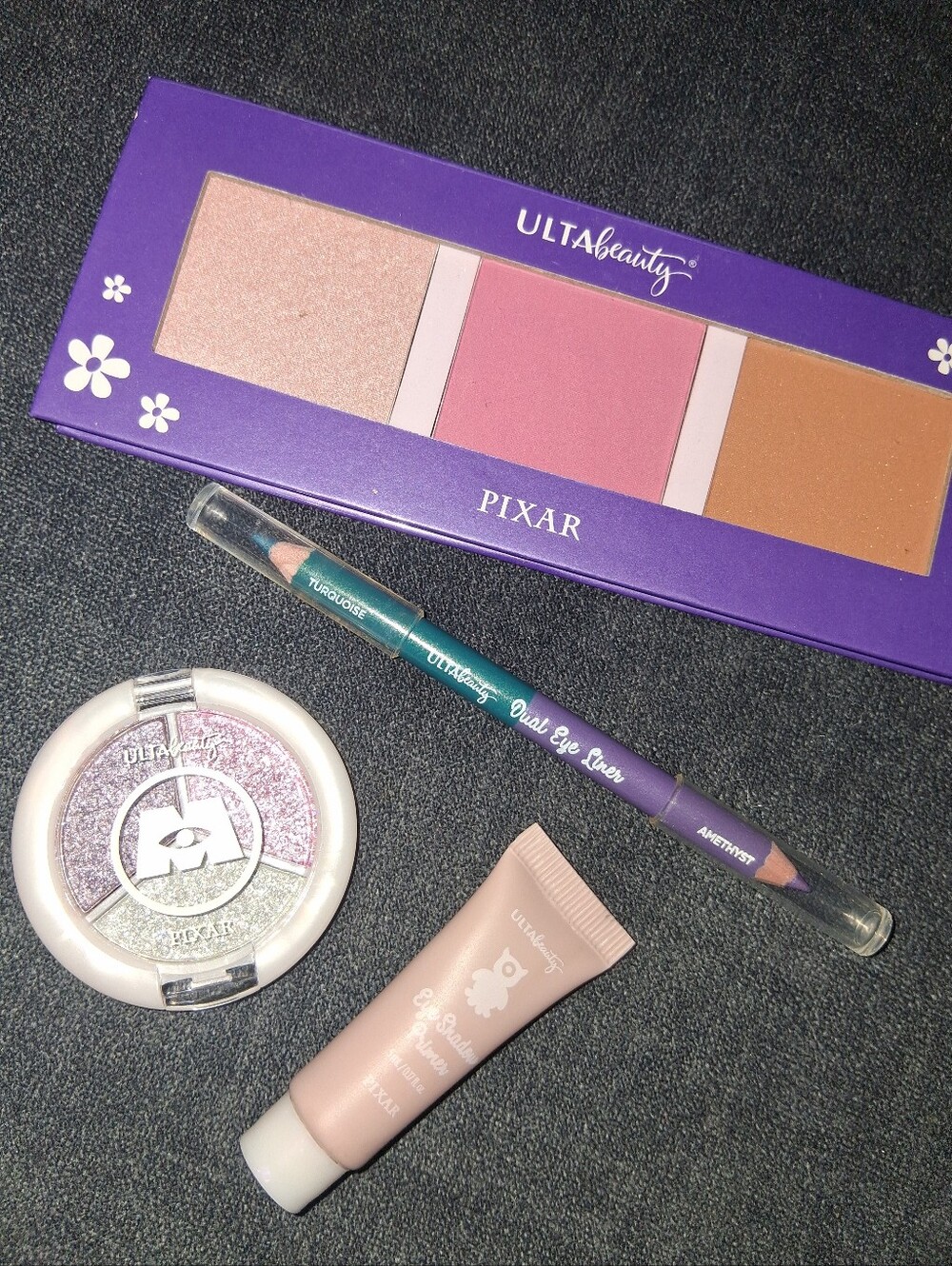 ULTA Beauty Pixar Blush Trio & Lipgloss With Eyeshadow Primer 5 Pc